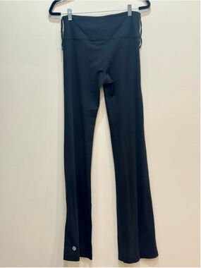 Lululemon Vintage Groove Pants Black Flared Leggings Size 8 Tall Y2K